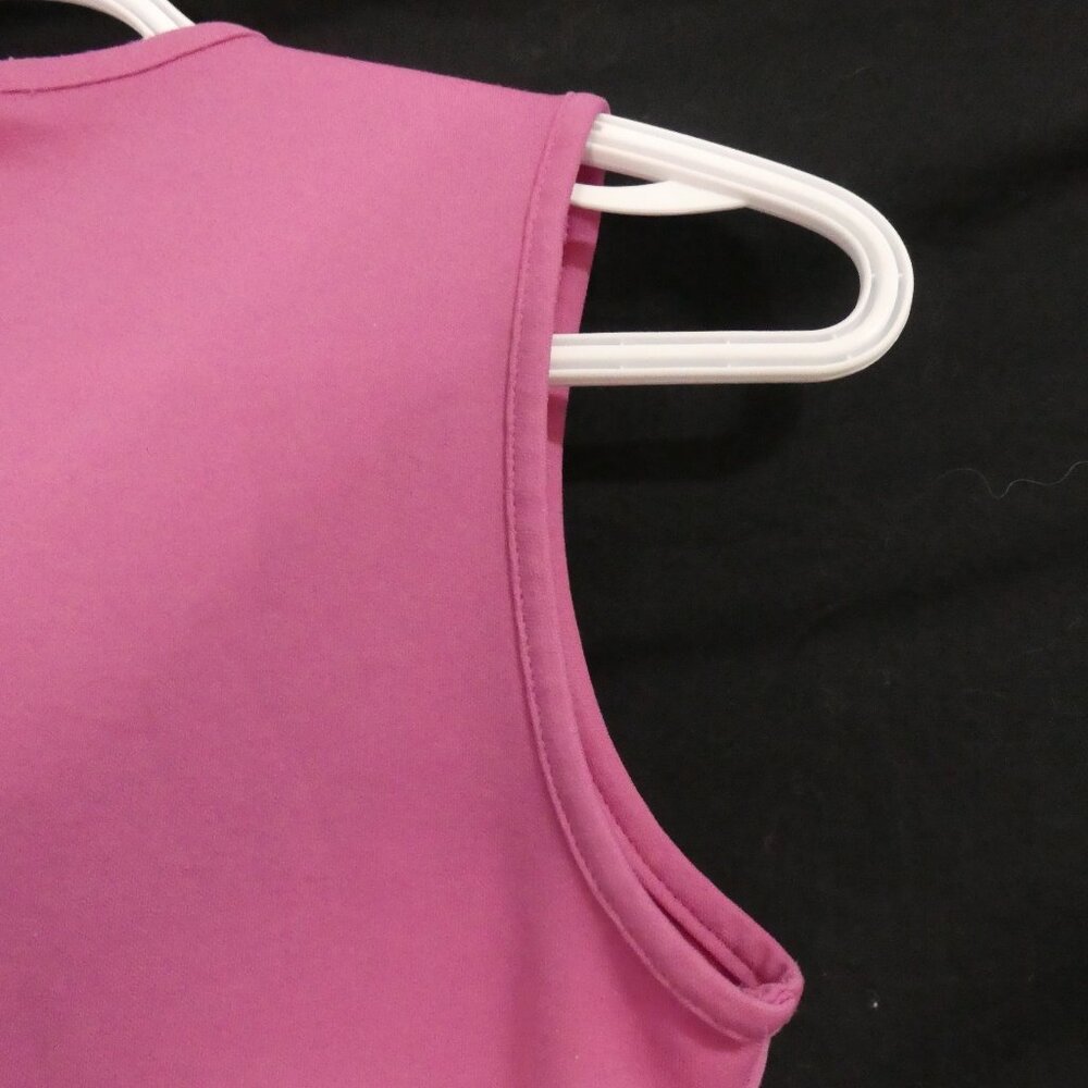 DOLLHOUSE size small Pink Polyester Tank Top Made In The USA With Cat Face Front - Picture 11 of 14